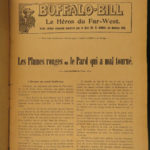 1910 Stories of Buffalo Bill Cody Wild West Americana Texas INDIANS French 9v