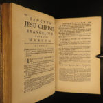 1701 Vulgate BIBLE New Testament Gospel of Jesus Holy Land MAP Jerusalem 2v SET