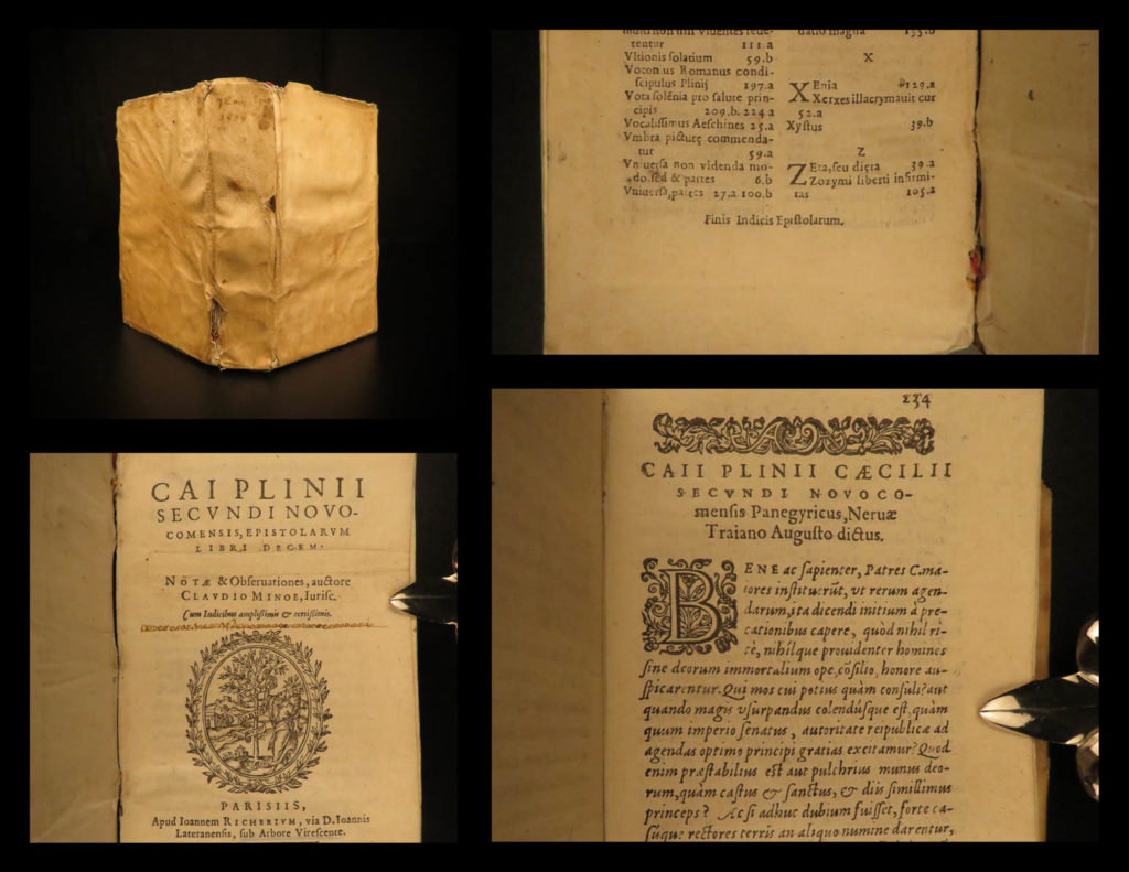 1588 pliny the younger 1st ed epistles panegyricus vesuvius rome early church | pliny the younger, one of the most notable 1st-century historians, is best remembered for his written works and orations. His best-known, and still widely popular work is his ‘epistles’, which was a series of personal letters to other roman figures. They give an important view of roman everyday life as well as an interesting perspective on pliny’s views against christianity. However, the most important epistles concern pliny’s account of the mount vesuvius eruption. Tacitus, a friend of pliny, wanted to know more about the death of his uncle, pliny the elder, and the eruption itself. This 1588 first edition was published by jean richer and includes a dedicatory epistle from claude mignault pliny the younger, one of the most notable 1st-century historians, is best remembered for his written works and orations. His best-known, and still widely popular work is his ‘epistles’, which was a series of personal letters to other roman figures. They give an important view of roman everyday life as well as an interesting perspective on pliny’s views against christianity. However, the most important epistles concern pliny’s account of the mount vesuvius eruption. Tacitus, a friend of pliny, wanted to know more about the death of his uncle, pliny the elder, and the eruption itself. This 1588 first edition was published by jean richer and includes a dedicatory epistle from claude mignault