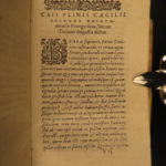 1588 Pliny the Younger 1st ed Epistles Panegyricus Vesuvius ROME Early Church
