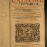 1656 FAMOUS Calepino Dictionary 9 Language Lexicon Gallic Hebrew Greek ENGLISH +