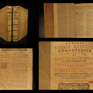 1669 Sanchez On Marriage Jesuit LAW Sexuality Perversion Forbidden Books! FOLIOS