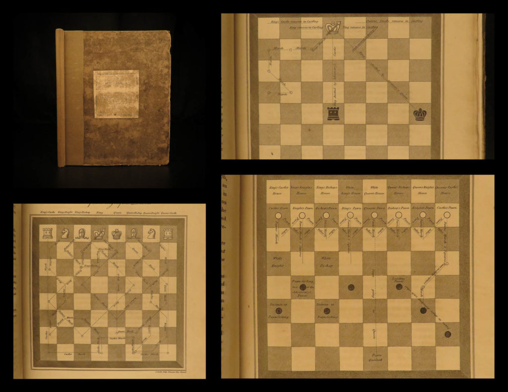 1818 practical chess grammar kenny instruction game strategy rules illustrated | william kenny was an accomplished chess player and teacher, as well as the author, editor, or compiler of numerous instructive books, including this popular manual, ‘<em>practical chess grammar. </em>’ his ‘<em>practical chess grammar</em>’ was published in 1817 and gives an overview on instruction and information including: <ul> <li>illustrations and guides to the march of the pieces and pawns</li> <li>the opening of the game</li> <li>general maxims and rules</li> <li>laws of chess</li> <li>observations on the conclusions of games</li> <li>power of pieces and their relative value</li> <li>examples of various openings, mates and situations</li> <li>opinions and anecdotes respecting the game of chess</li> <li>and more</li> </ul>   this 1818 edition includes 10 illustrated plates throughout.
