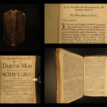 1682 Bible Catechism Whole Duty of Man Richard Allestree Anglican England RARE