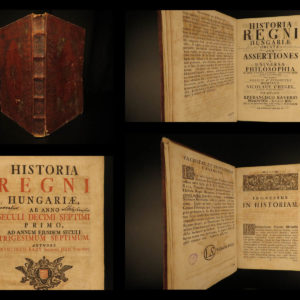 1737 History of HUNGARY 1ed Jesuit Kazy Trnava Slovakia Philosophy RARE FOLIO