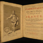 1674 ENGLISH Montluc 1ed Military War Commentaries France Solider Bible Firearms