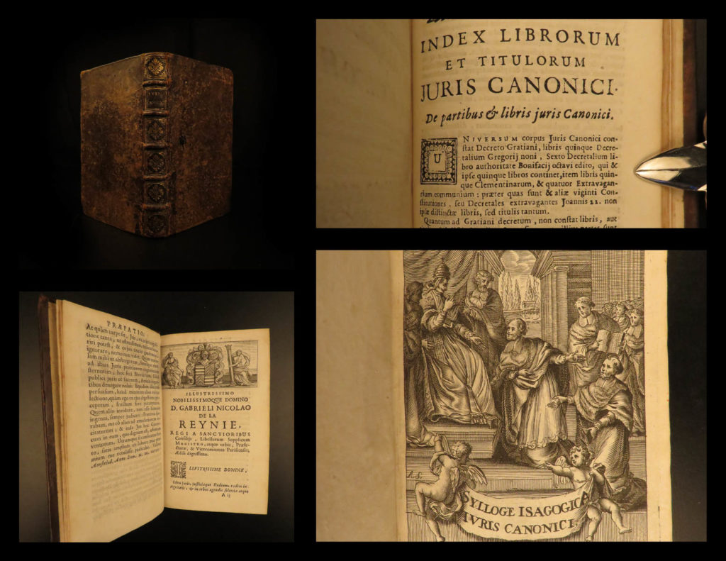 1671 dutch netherlands 1ed arnoldus corvini papal law imperial arminianism | arnoldus corvini was an important 17<sup>th</sup>-century dutch protestant minister whose views of arminianism were profound throughout his sermons and written works, even those not written as a theological basis. In his book ‘<em>synopsis conciliorum</em>’, corvini discusses the flaws of papal law, canonical aphorisms, and ecumenical councils of the catholic church. This 1671 first edition includes a supplementary bibliographical work entitled ‘<em>elenches et novus index titulorum juris canonici</em>’ – a collection of book titles used in support of corvinus’s ‘sylloge’; collected by alexandre chasseneux.