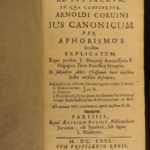 1671 1ed Arnoldus Corvini Papal LAW Imperial Dutch Netherlands Arminianism