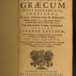 1702 BIBLE Greek & Latin New Testament Calvinism Hebraica Jan Leusden Leiden