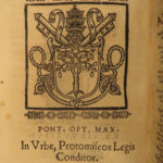 1565 PAPAL LAW Antonio Bardi Tractatus Juris Catholic Vatican ROME Pope Pius IV