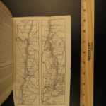 1873 1ed Osgood New England ATLAS Traveler Guide MAPS New York Quebec Geography