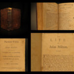 1796 Paradise Lost BOSTON John Milton Poetry + Regained RARE American ed Newton