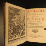 1712 Apologie by Naude MAGIC Sorcery Alchemy Occult Merlin Demons Agrippa Bacon