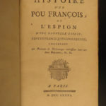 1781 History of a French Spy American Revolution Benjamin Franklin Espionage