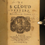 1696 Life of St Cloud 1ed French Monastics Monks Miracles Clodoald Clovis Sueur