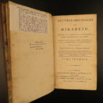 1792 French Revolution 1ed Letters of Mirabeau Love Letters Sophie de Monnier 4v