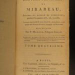 1792 1ed Letters of Mirabeau French Revolution Love Letters Sophie de Monnier 4v