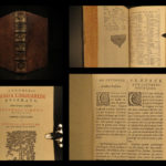 1665 Janua Linguarum Czech John Comenius Linguistics ELZEVIER Greek Latin French