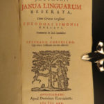 1665 Janua Linguarum Czech John Comenius Linguistics ELZEVIER Greek Latin French