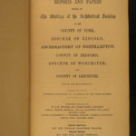 1857 Lincolnshire Architecture Society Illustrated Cathedrals Heraldry Britain