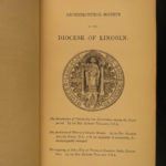 1857 Lincolnshire Architecture Society Illustrated Cathedrals Heraldry Britain