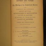 1857 Lincolnshire Architecture Society Illustrated Cathedrals Heraldry Britain