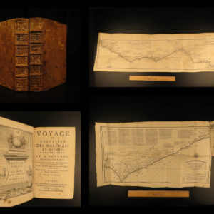 1730 Slavery 1ed Voyages of Marchais AFRICA Whydah Maps Labat Sea Monsters 2v