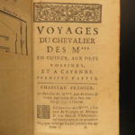 1730 1ed Slavery Voyages of Marchais AFRICA Whydah Maps Labat Sea Monsters 2v