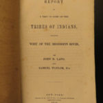 1843 True 1st INDIAN Tribes Lang & Taylor Report on Cherokee Native Americans