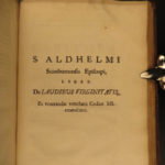 1693 RARE Saint Venerable Bede on Bible Genesis + St Aldhelm on Virginity NUNS