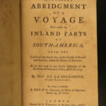 1747 1ed English Condamine Science Voyage Equador South America Amazon Geography
