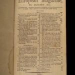 1800 European Magazine | Death of George Washington US Slavery Napoleonic Wars