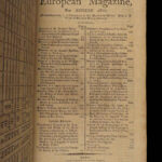 1800 European Magazine | Death of George Washington US Slavery Napoleonic Wars