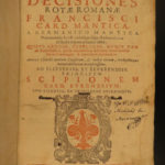 1618 Roman Rota Catholic Ecclesiastical LAW Vatican Cardinal Mantica Bologna