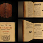 1696 Truth of Christianity Dutch Hugo Grotius Veritate Pennsylvania Provenance