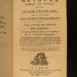 1805 Surveying Method Topography COLOR Map Making Landscaping Construction Lecoy