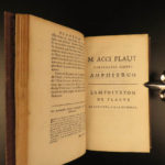 1683 Works of PLAUTUS Ancient Roman Poetry Amphitryon Rudens Epidicus Dacier 3v