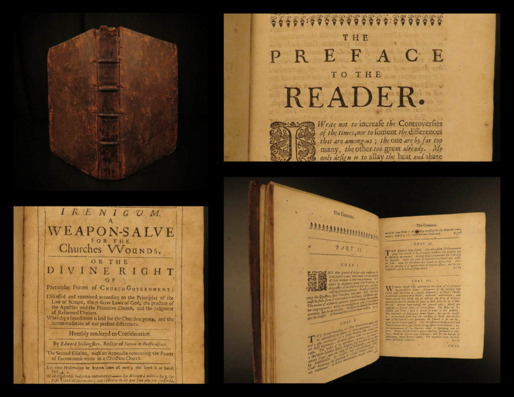 1662 stillingfleet irenicum anglican church government vs presbyterian english | edward stillingfleet was a 17<sup>th</sup>-century british theologian known for his defensive views on anglicanism. His first work, which (negatively) set the tone for his literary career, was ‘<em>the irenicum’</em>, a work which advocated for compromise between the presbyterian and anglican orthodox churches. While the root of the work is founded in theological church models and structures, stillingfleet covers a variety of philosophical ideas including the state of natural law. <em> </em> according to morison and richardson, “‘the irenicum’ was set forth the assuage the spirit of sectarian bitterness; it was an attempt to show that there was no plan of church order laid down in the new testament; and it bears just as strongly against notions of divine institution of presbyterianism. ” <em> </em> <em>‘irenicum’ </em>was published before the church was re-established and contributed to debates about ecclesiastical restoration by showing the legitimacy of obeying decisions on rites and worship left undetermined in the bible. (rose, p. 141ff). Stillingfleet made controversial claims about the legal authority the church had over the law – however, he did push the concept of strict obedience to the law as it was divinely inspired. Moreover, the church was responsible for advising on the content of the laws, but the actual governing power and law enforcement remained with the magistrate. (rose, 143).  
