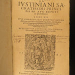 1587 Justinian LAW Corpus Juris Civilis Codex Digest Godefroy Modius Commentary