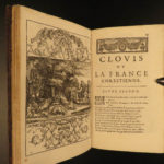 1666 Frankish King CLOVIS Desmarets Epic Poem Christian PAGAN French Illustrated
