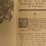 1744 Hermetic Philosophy of Fresnoy Kabbalah Alchemy Albert Magnus Flamel Bacon