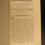 1788 Life of Frederick II of Prussia Germany WARS Austria Politics 4v Laveaux
