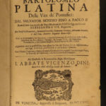 1666 Lives of Popes 200 PORTRAITS Platina Catholic Sacchi Italian Panvinio