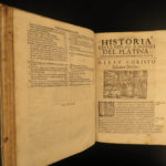 1666 Lives of Popes 200 PORTRAITS Platina Catholic Sacchi Italian Panvinio