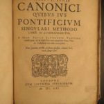 1661 Canon LAW Corpus Juris Inquisition Catholic Papal Decrees Lancellotti