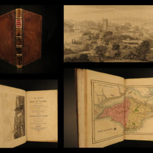 1813 Picture of Isle of Wight England Geography MAP Illustrated Landscapes Cooke