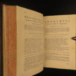 1728 1ed GREEK Poetry Hesiod Theocritus Phocylides Pythagoras Greek & Latin