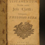 1726 BIBLE Theodore Beza Huguenot Latin New Testament Protestant Reformation