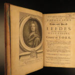 1715 1st ed LEEDS England Topography Architecture Thoresby MAP Geography London