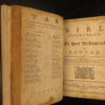 1752 WELSH Bible & Book of Common Prayer BASKETT Anglican Prys + PROVENANCE